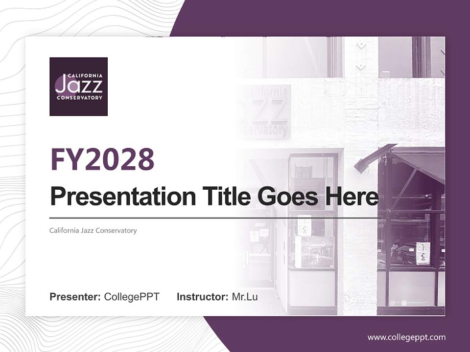 California Jazz Conservatory Academic Presentation/Research Findings Report PPT Template4:3 ratio PPT effect preview image5
