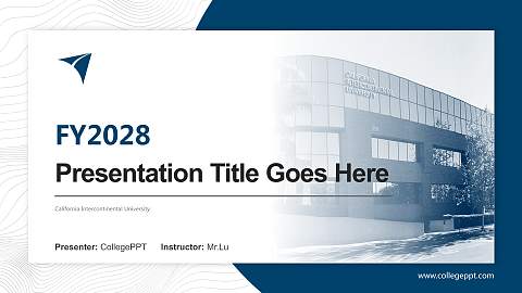 California Intercontinental University Academic Presentation/Research Findings Report PPT Template