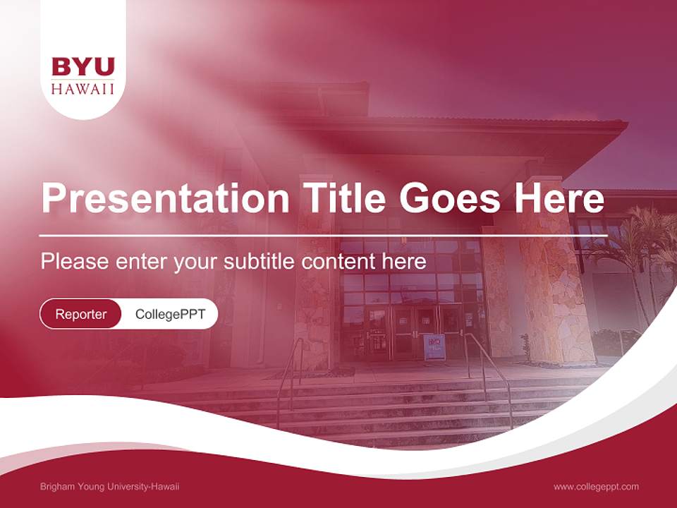 Brigham Young University-Hawaii Lecture Sharing and Networking Event PPT Template4:3 ratio PPT effect preview image4