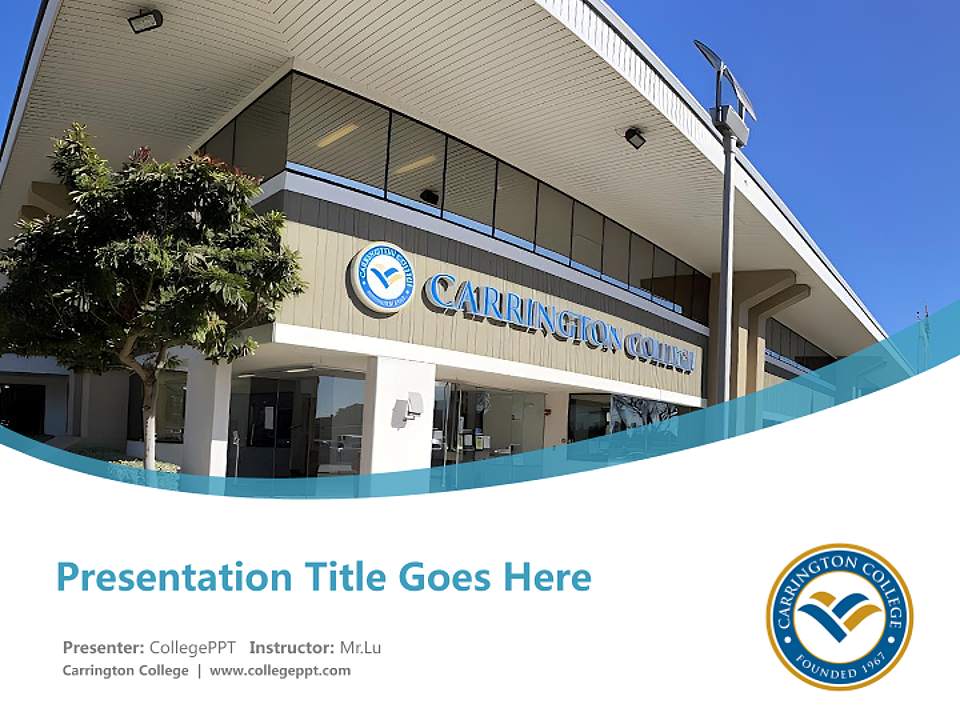 Carrington College Course/Courseware Creation PPT Template4:3 ratio PPT effect preview image5