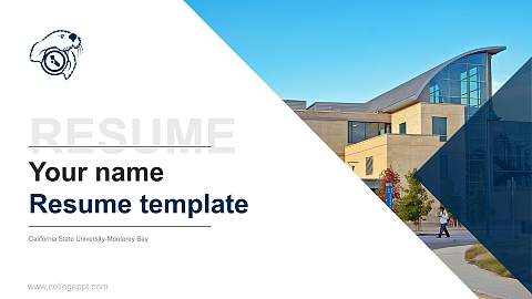 California State University-Monterey Bay Resume PPT Template