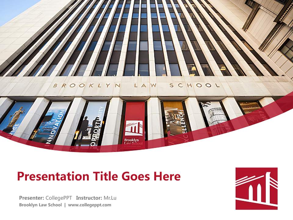 Brooklyn Law School Course/Courseware Creation PPT Template4:3 ratio PPT effect preview image5