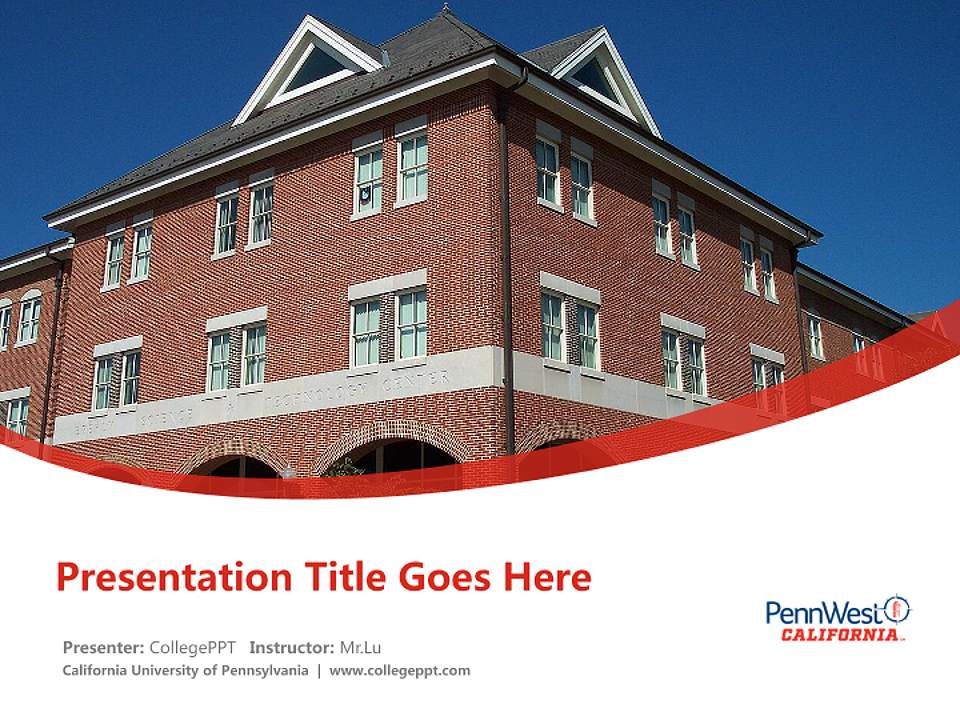California University of Pennsylvania Course/Courseware Creation PPT Template4:3 ratio PPT effect preview image5