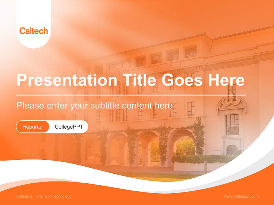 California Institute of Technology Lecture Sharing and Networking Event PPT Template4:3 ratio PPT effect preview image4