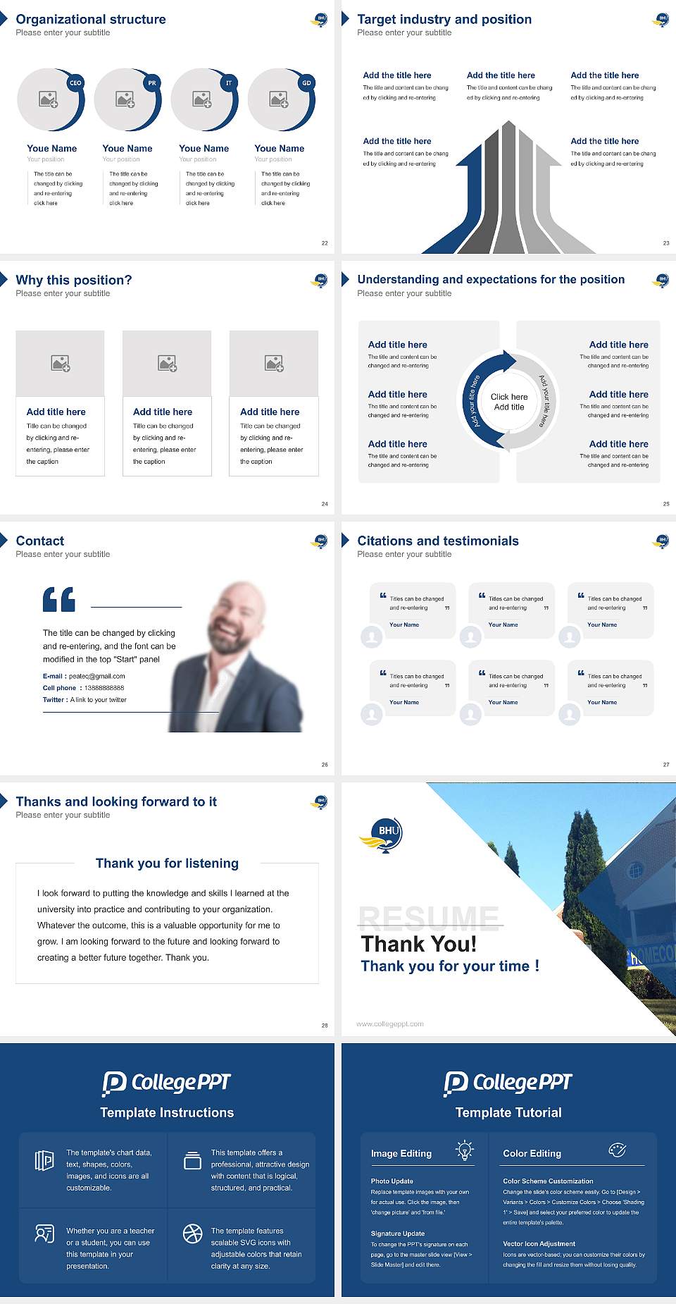 Beulah Heights University Resume PPT Template4:3 ratio PPT effect preview image4