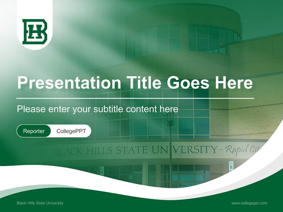 Black Hills State University Lecture Sharing and Networking Event PPT Template4:3 ratio PPT effect preview image4