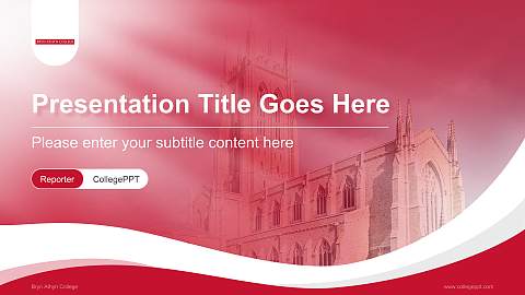 Bryn Athyn College Lecture Sharing and Networking Event PPT Template
