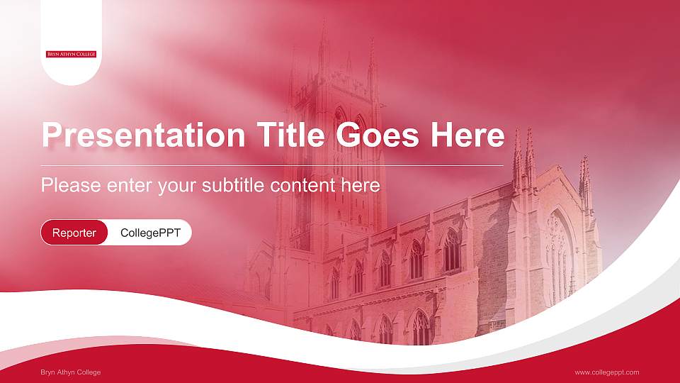 Bryn Athyn College Lecture Sharing and Networking Event PPT Template16:9 ratio PPT effect preview image