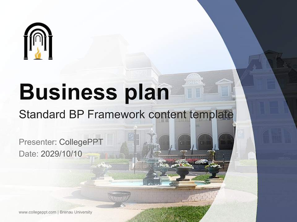 Brenau University Competition/Entrepreneurship Contest PPT Template4:3 ratio PPT effect preview image9