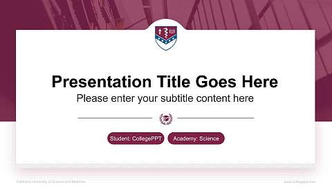 California University of Science and Medicine National Scholarship Defense PPT Template