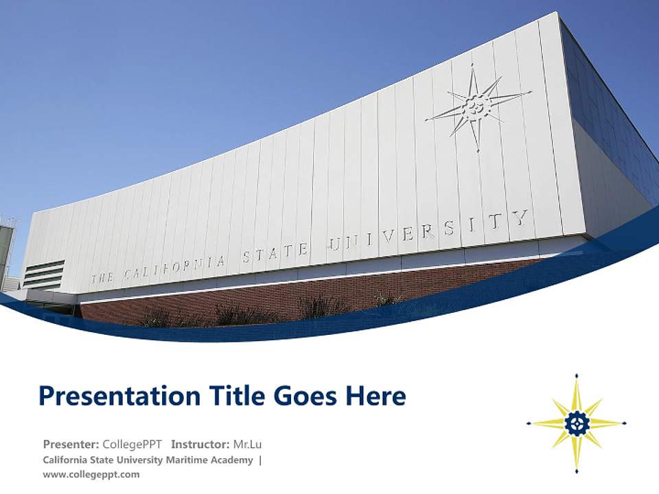 California State University Maritime Academy Course/Courseware Creation PPT Template4:3 ratio PPT effect preview image5