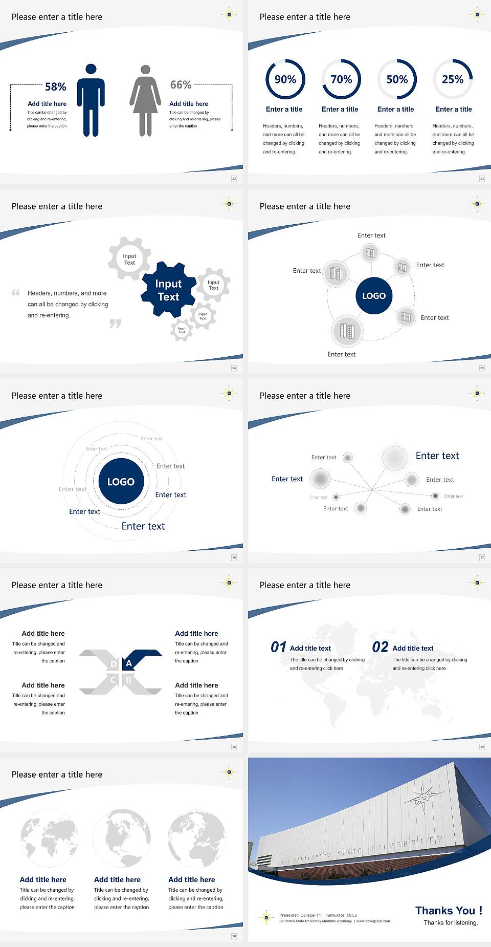 California State University Maritime Academy Course/Courseware Creation PPT Template4:3 ratio PPT effect preview image4