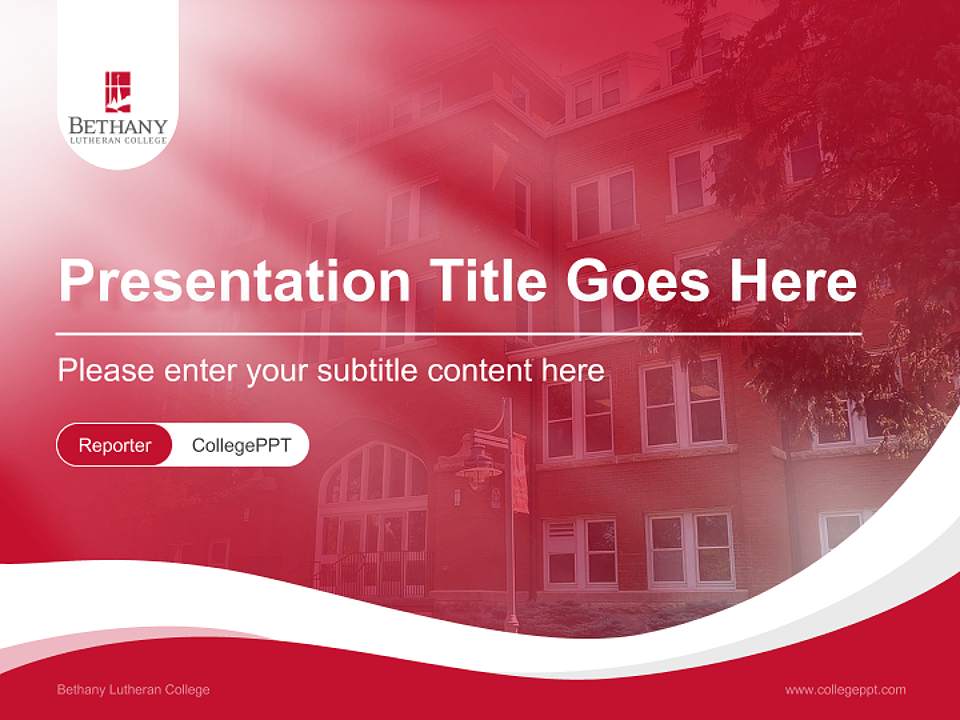Bethany Lutheran College Lecture Sharing and Networking Event PPT Template4:3 ratio PPT effect preview image4