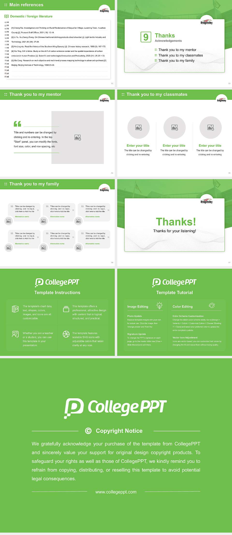 Bridgevalley Community & Technical College Graduation Thesis Defense PPT Template4:3 ratio PPT effect preview image7