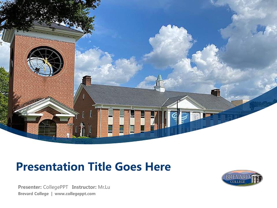 Brevard College Course/Courseware Creation PPT Template4:3 ratio PPT effect preview image5