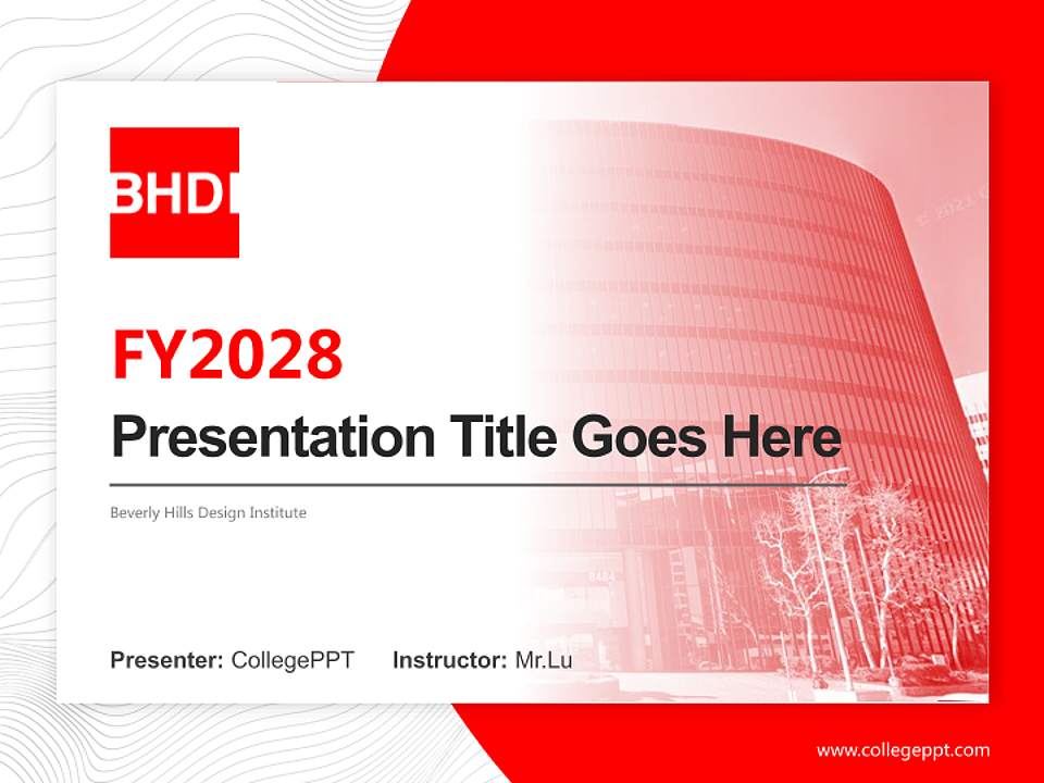Beverly Hills Design Institute Academic Presentation/Research Findings Report PPT Template4:3 ratio PPT effect preview image5