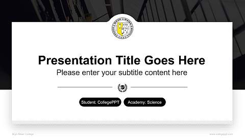 Bryn Mawr College National Scholarship Defense PPT Template