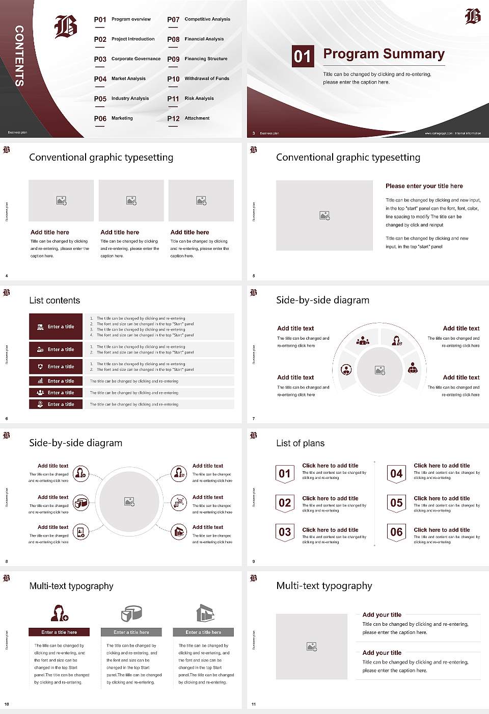 Boston Baptist College Competition/Entrepreneurship Contest PPT Template16:9 ratio PPT effect preview image2