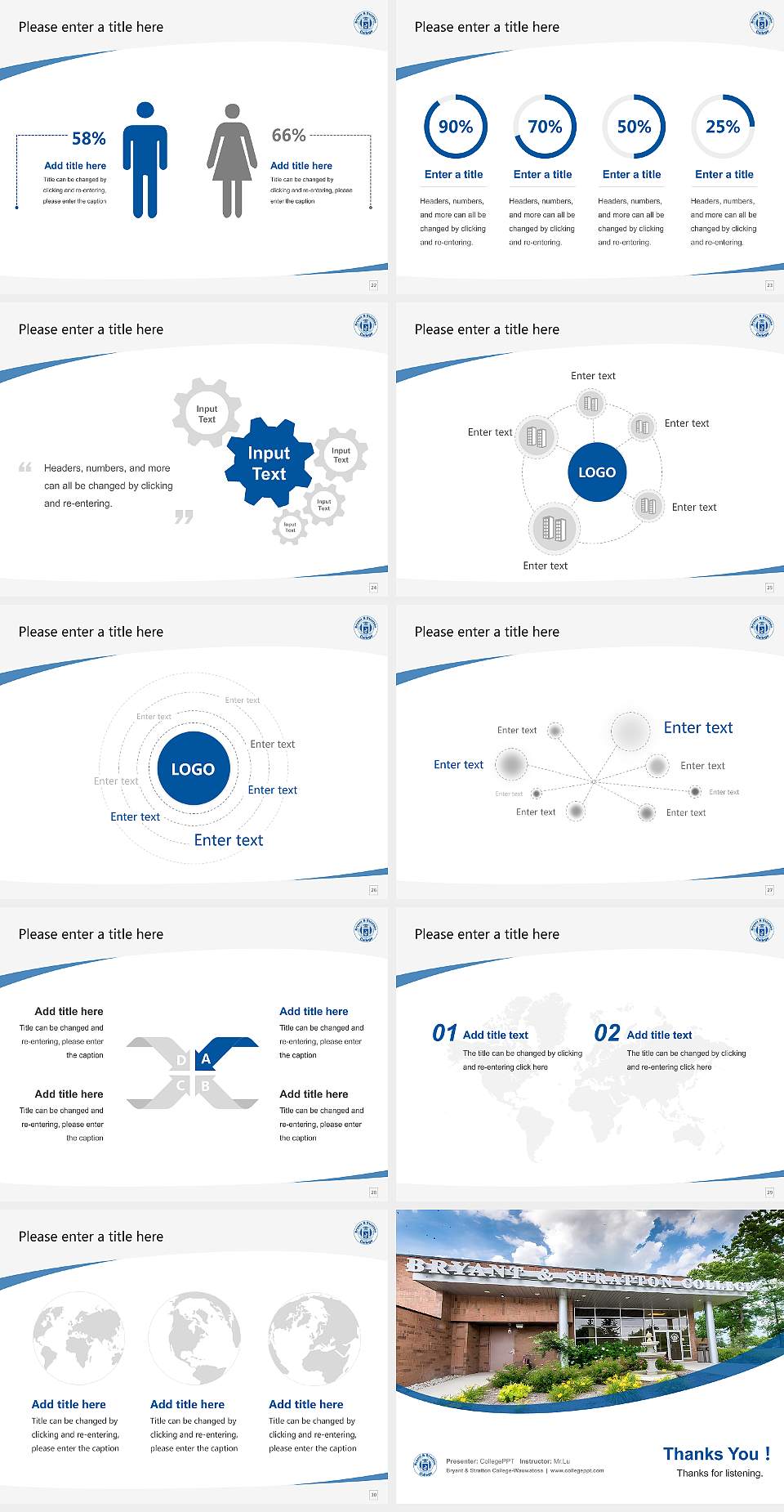 Bryant & Stratton College-Wauwatosa Course/Courseware Creation PPT Template4:3 ratio PPT effect preview image4