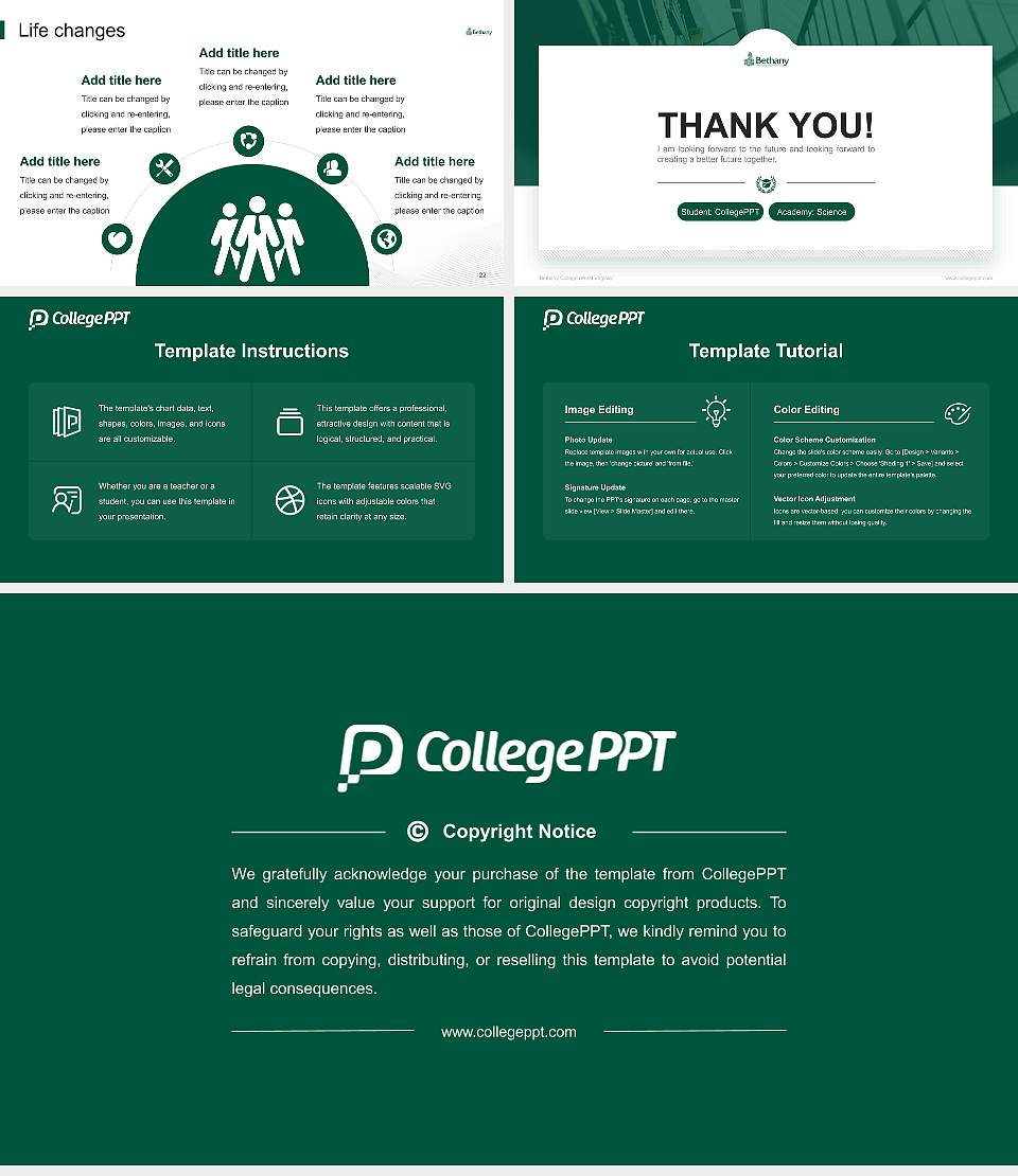 Bethany College (West Virginia) National Scholarship Defense PPT Template16:9 ratio PPT effect preview image4