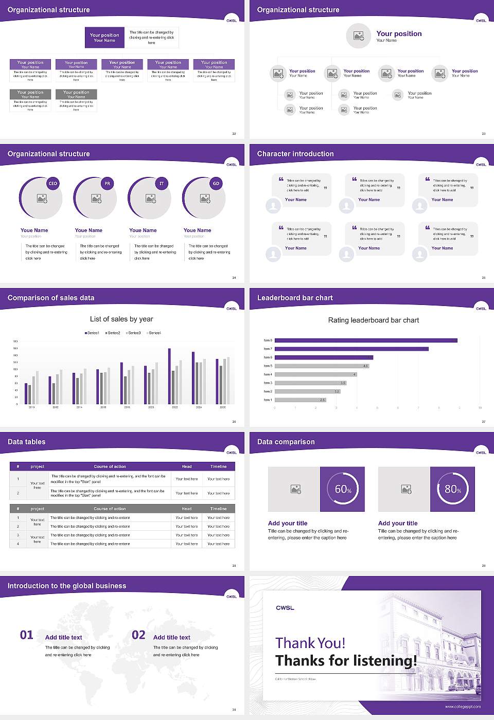California Western School of Law Academic Presentation/Research Findings Report PPT Template16:9 ratio PPT effect preview image4