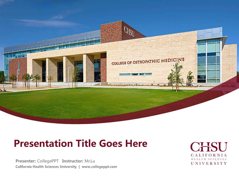 California Health Sciences University Course/Courseware Creation PPT Template4:3 ratio PPT effect preview image5