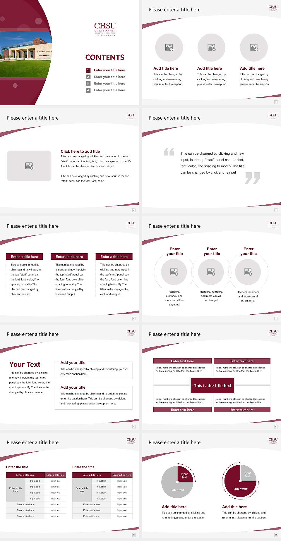 California Health Sciences University Course/Courseware Creation PPT Template4:3 ratio PPT effect preview image2