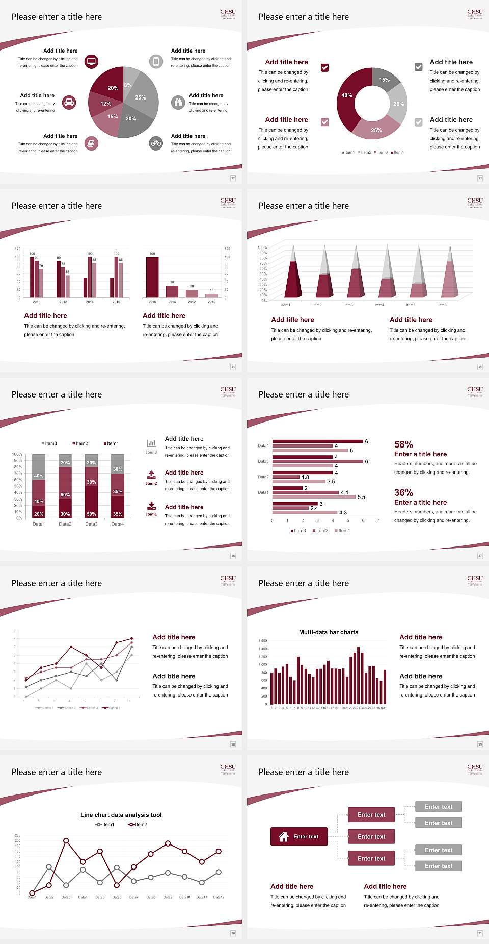California Health Sciences University Course/Courseware Creation PPT Template4:3 ratio PPT effect preview image3