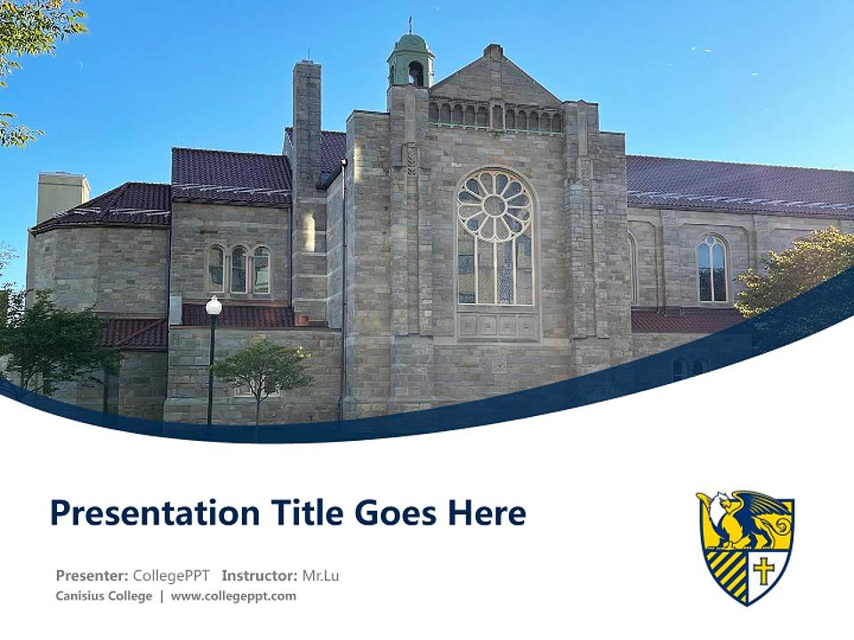 Canisius College Course/Courseware Creation PPT Template4:3 ratio PPT effect preview image5
