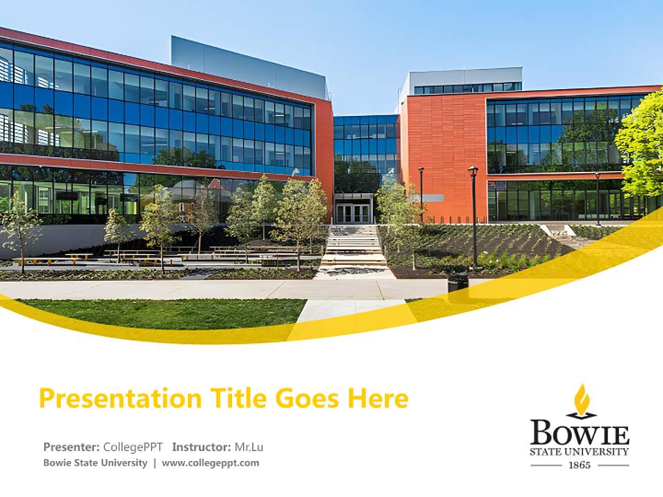 Bowie State University Course/Courseware Creation PPT Template4:3 ratio PPT effect preview image5