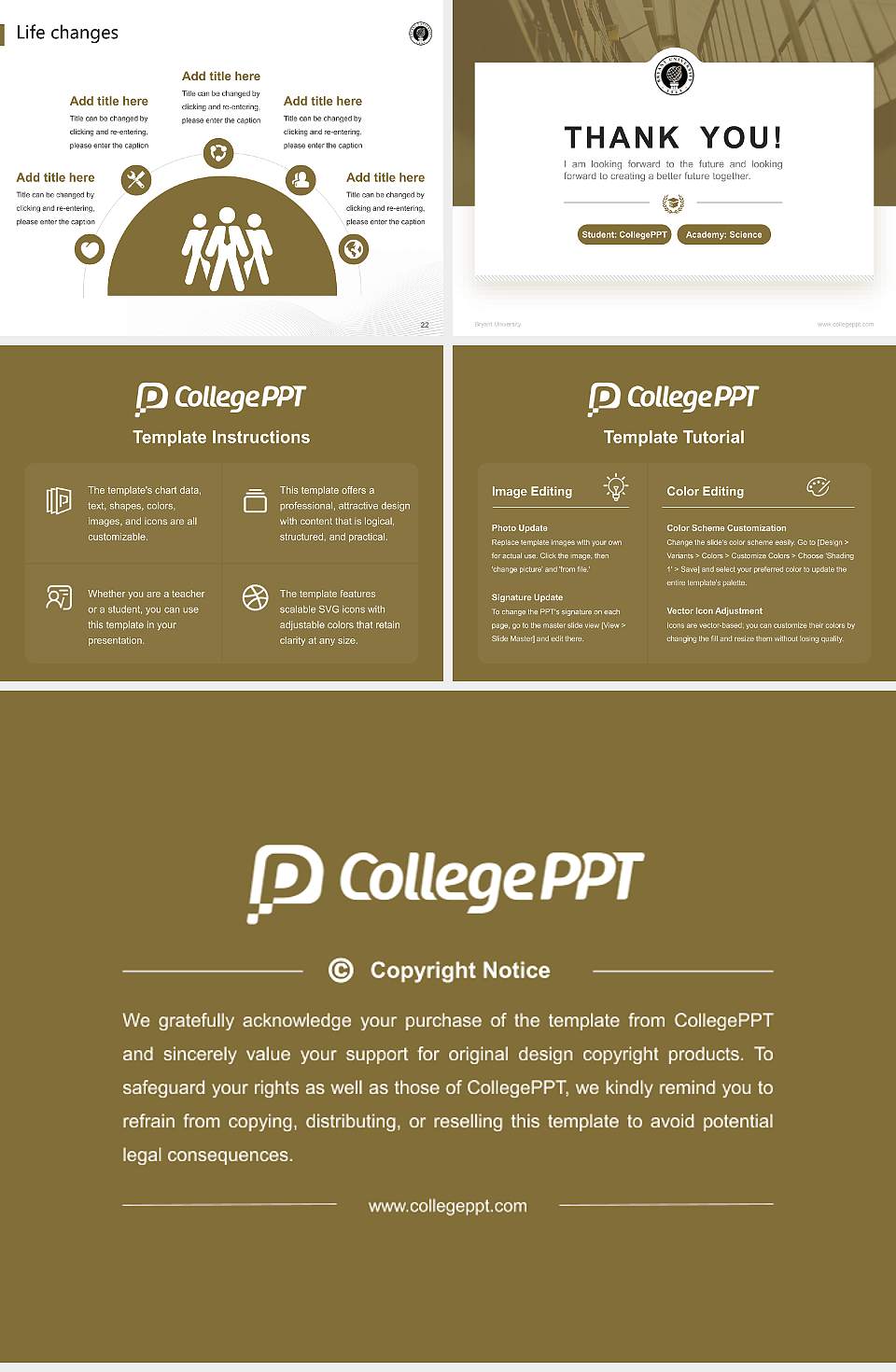 Bryant University National Scholarship Defense PPT Template4:3 ratio PPT effect preview image4