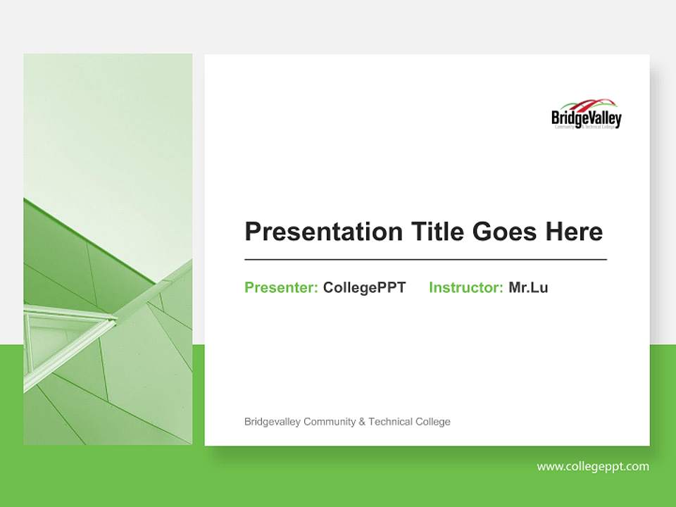Bridgevalley Community & Technical College General Purpose PPT Template4:3 ratio PPT effect preview image6