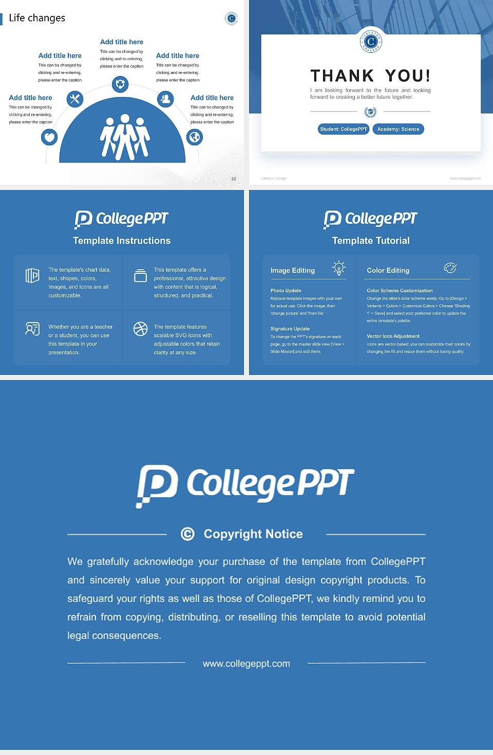 Carleton College National Scholarship Defense PPT Template4:3 ratio PPT effect preview image4