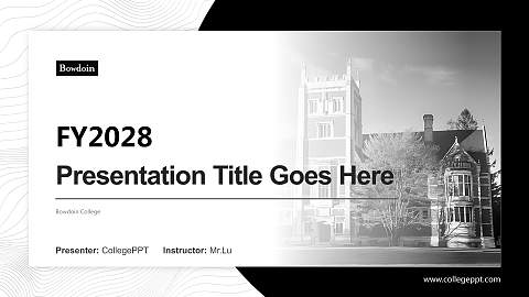 Bowdoin College Academic Presentation/Research Findings Report PPT Template