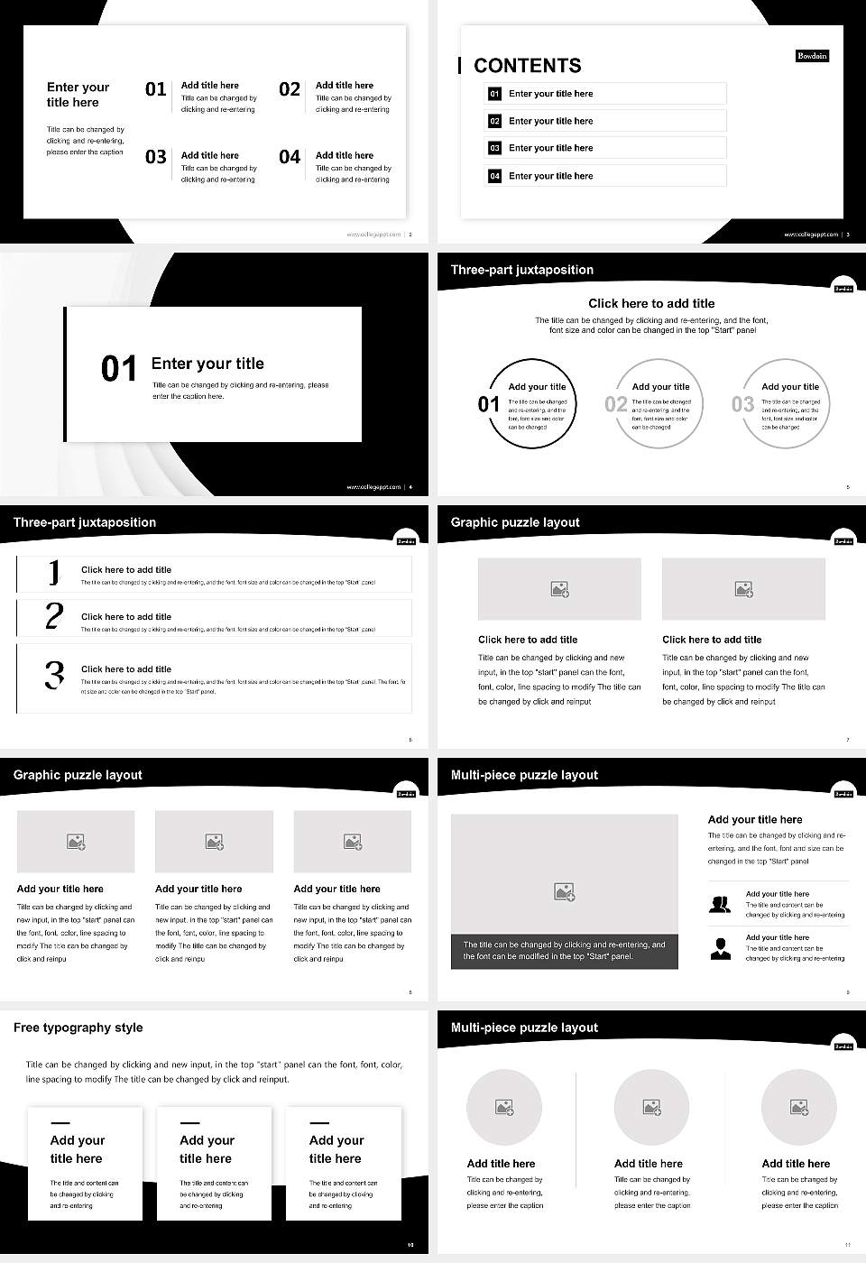 Bowdoin College Academic Presentation/Research Findings Report PPT Template16:9 ratio PPT effect preview image2