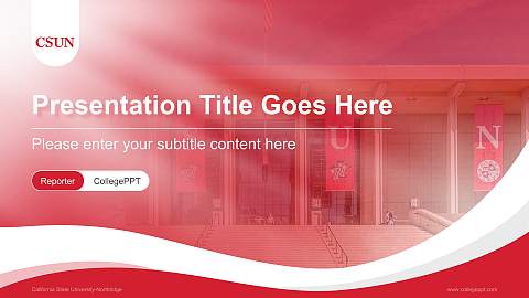 California State University-Northridge Lecture Sharing and Networking Event PPT Template