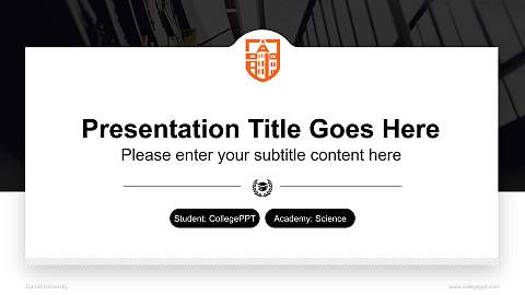 Carroll University National Scholarship Defense PPT Template