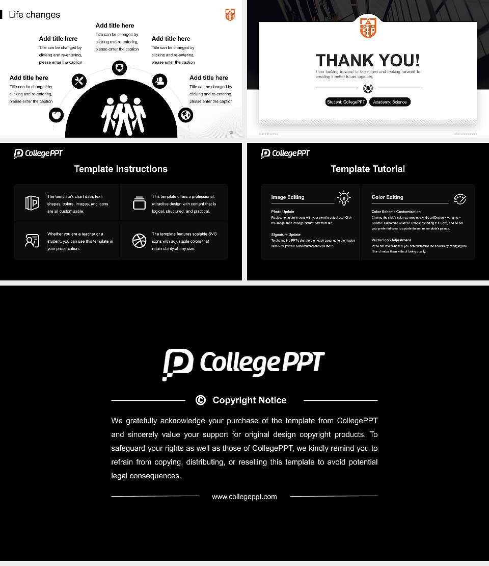 Carroll University National Scholarship Defense PPT Template16:9 ratio PPT effect preview image4