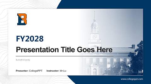 Bucknell University Academic Presentation/Research Findings Report PPT Template