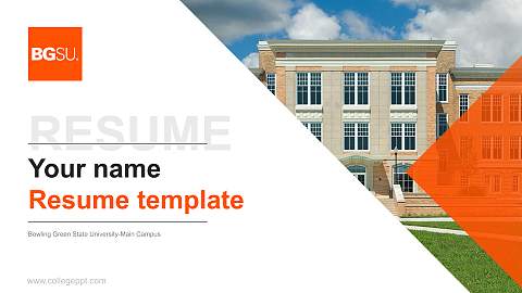 Bowling Green State University-Main Campus Resume PPT Template