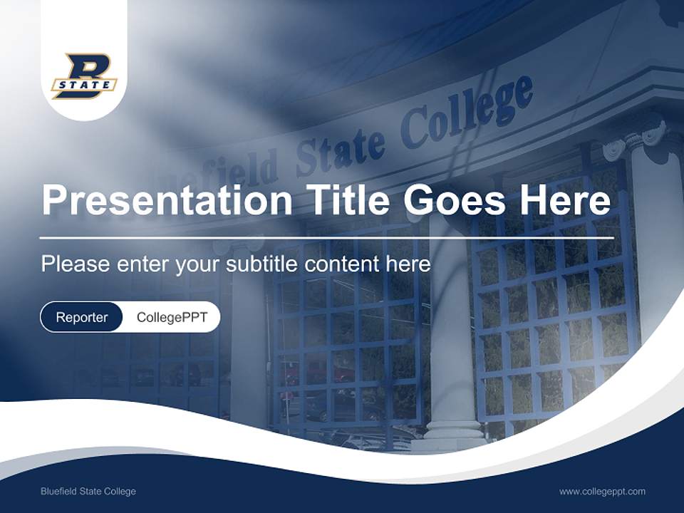 Bluefield State College Lecture Sharing and Networking Event PPT Template4:3 ratio PPT effect preview image4
