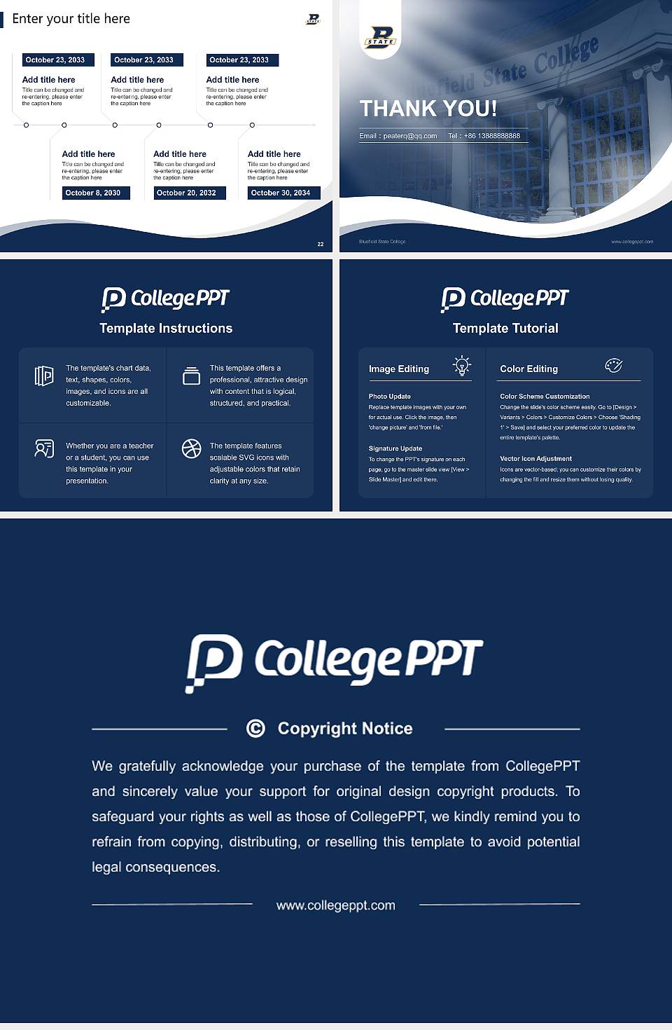 Bluefield State College Lecture Sharing and Networking Event PPT Template4:3 ratio PPT effect preview image4