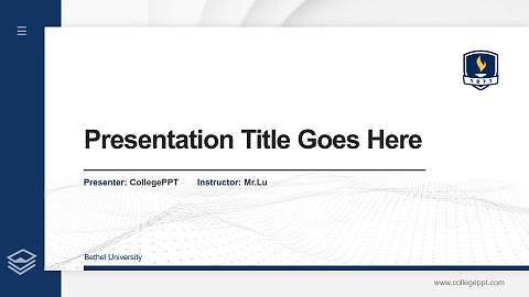 Bethel University Thesis Proposal/Graduation Defense PPT Template
