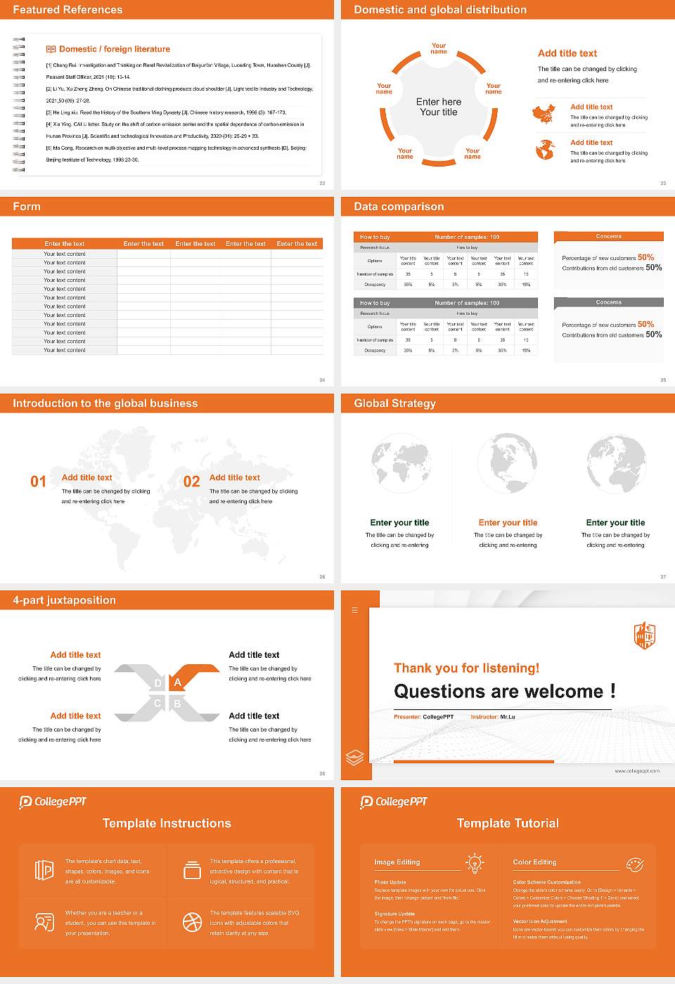Campbell University Thesis Proposal/Graduation Defense PPT Template16:9 ratio PPT effect preview image4