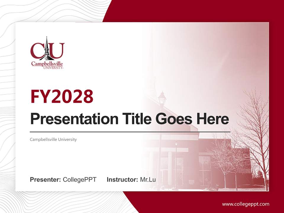 Campbellsville University Academic Presentation/Research Findings Report PPT Template4:3 ratio PPT effect preview image5