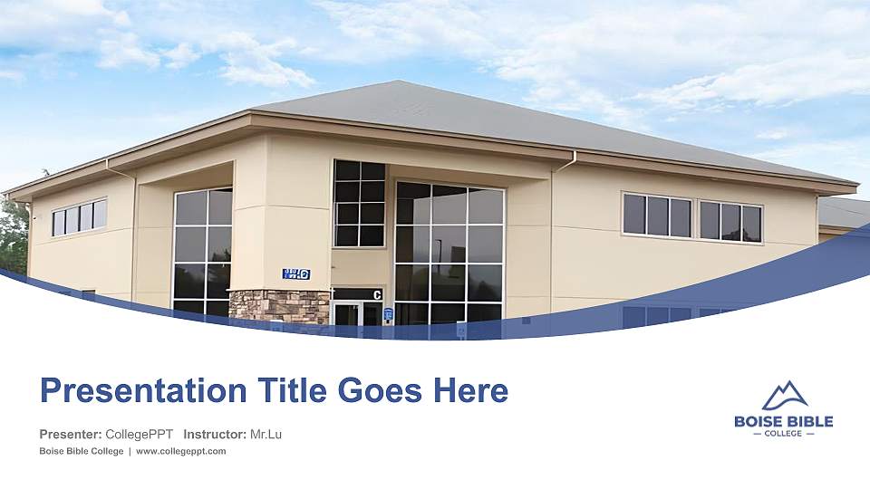 Boise Bible College Course/Courseware Creation PPT Template16:9 ratio PPT effect preview image