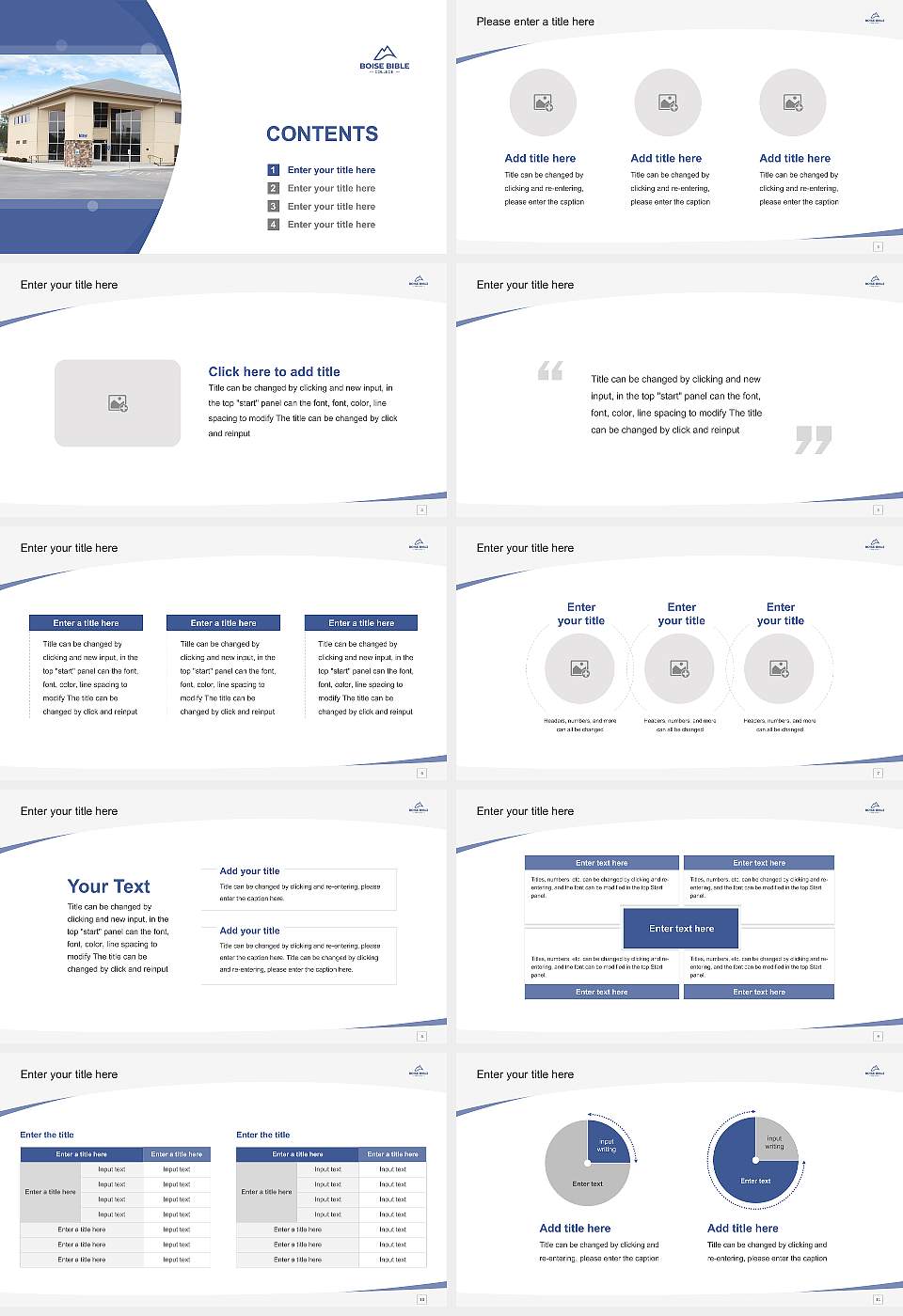 Boise Bible College Course/Courseware Creation PPT Template16:9 ratio PPT effect preview image2