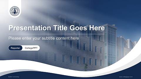 Butler University Lecture Sharing and Networking Event PPT Template