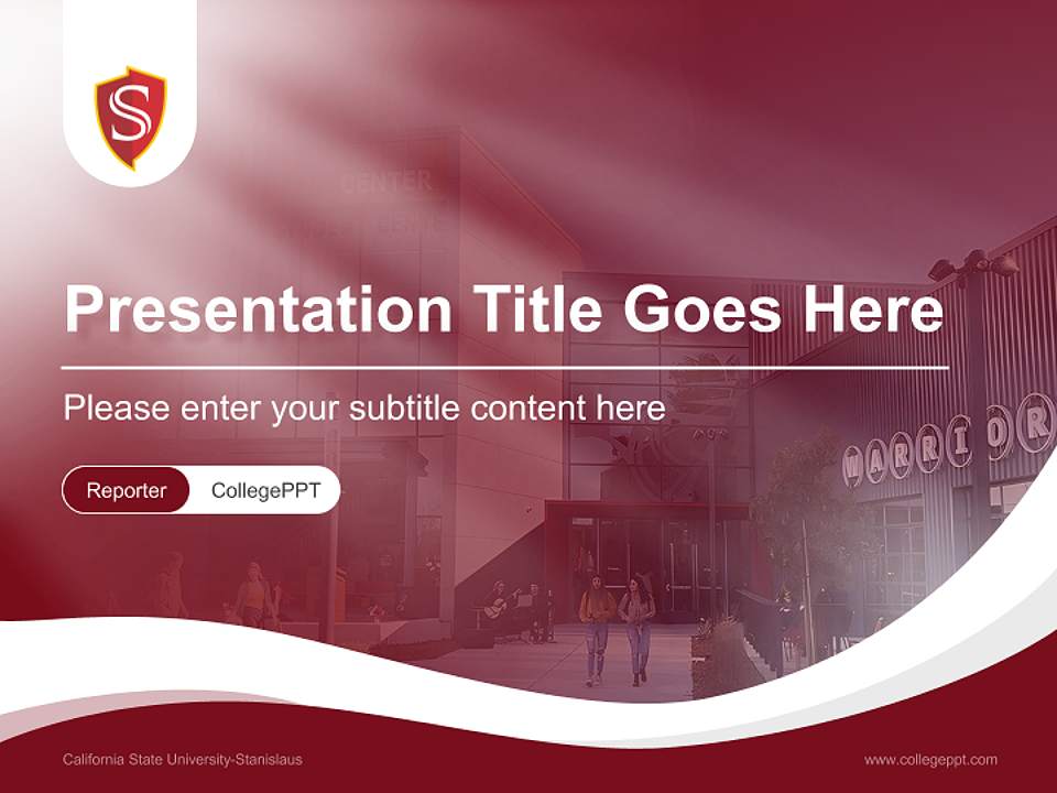 California State University-Stanislaus Lecture Sharing and Networking Event PPT Template4:3 ratio PPT effect preview image4