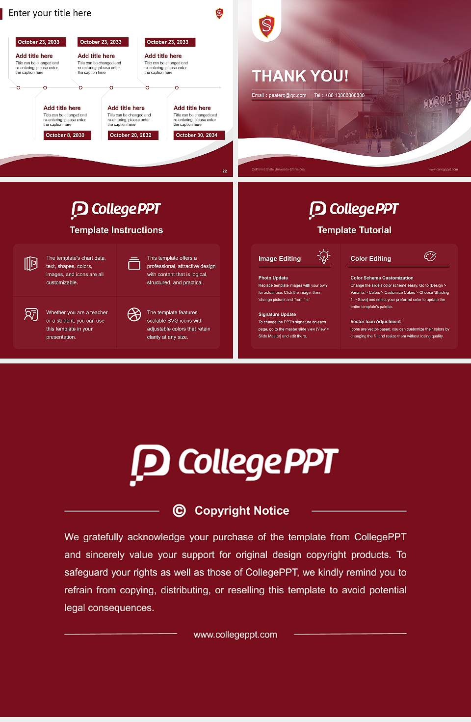 California State University-Stanislaus Lecture Sharing and Networking Event PPT Template4:3 ratio PPT effect preview image4